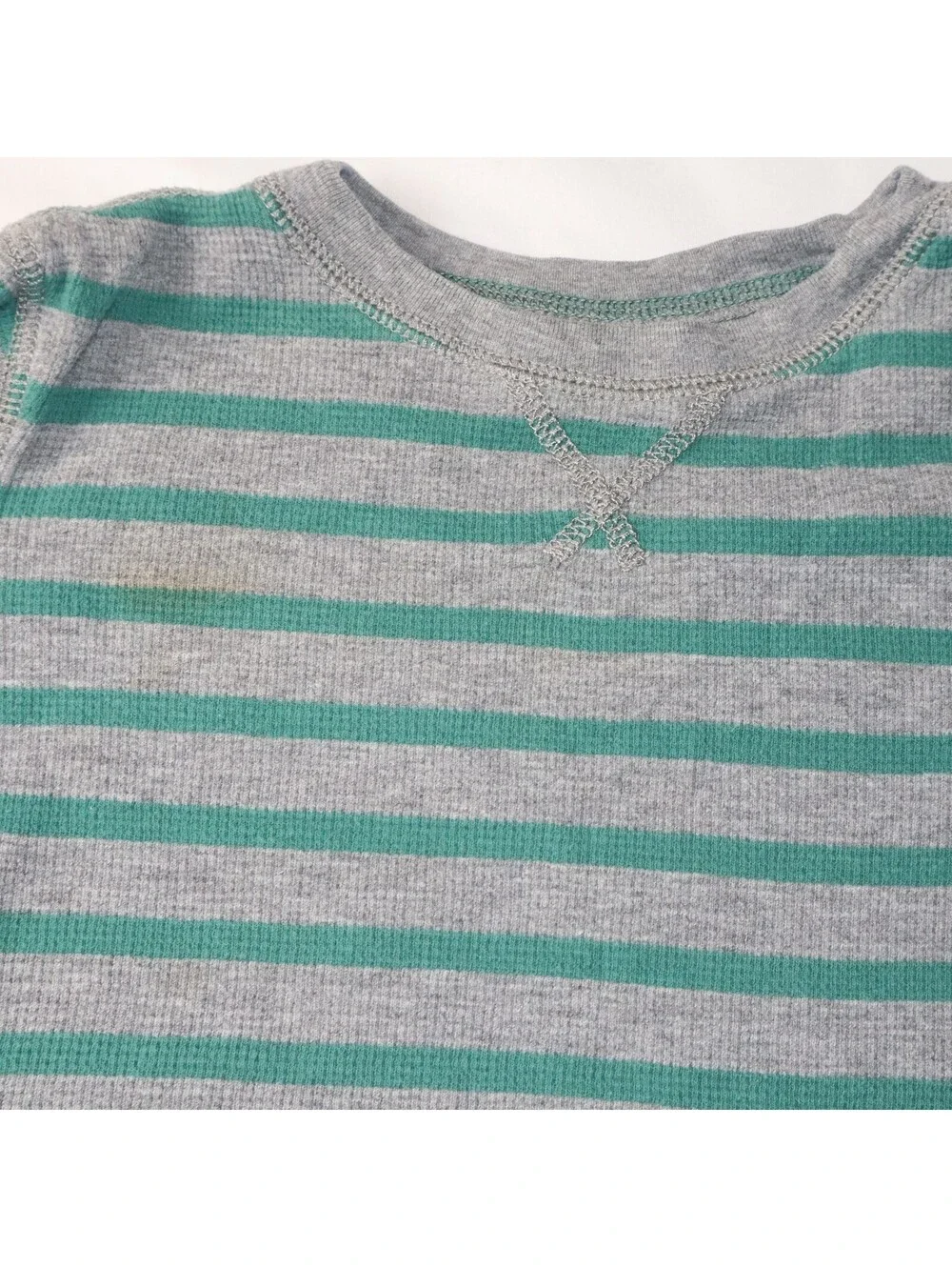 Carter’s & Jumping Beans Boys 3T Long Sleeve Shirts Green Striped 3-Pack